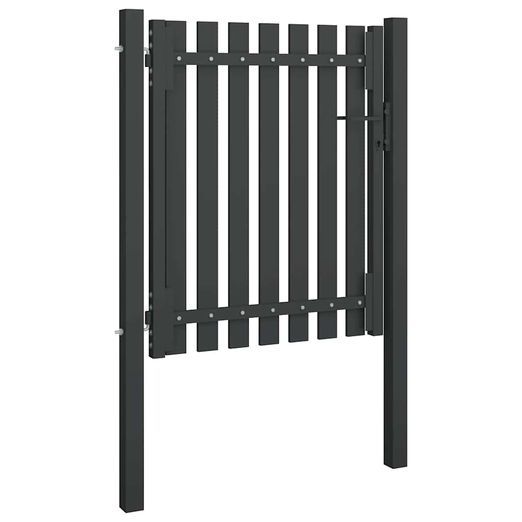 vidaXL Garden Fence Gate Steel 100x100 cm Anthracite 2