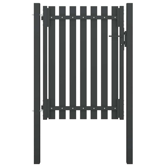 vidaXL Garden Fence Gate Steel 100x125 cm Anthracite 1