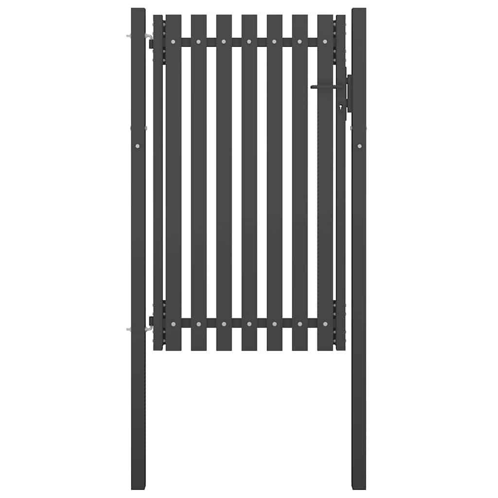 146330 vidaXL Garden Fence Gate Steel 100x150 cm Anthracite 1