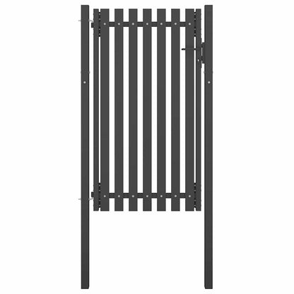 146331 vidaXL Garden Fence Gate Steel 100x175 cm Anthracite 1