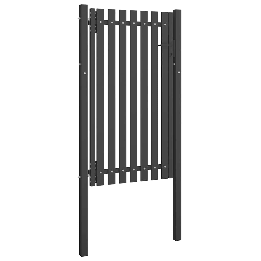 146331 vidaXL Garden Fence Gate Steel 100x175 cm Anthracite 2