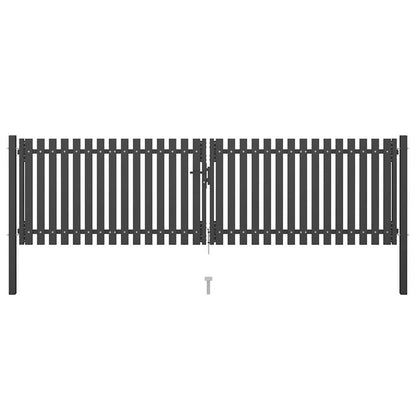 vidaXL Garden Fence Gate Steel Anthracite