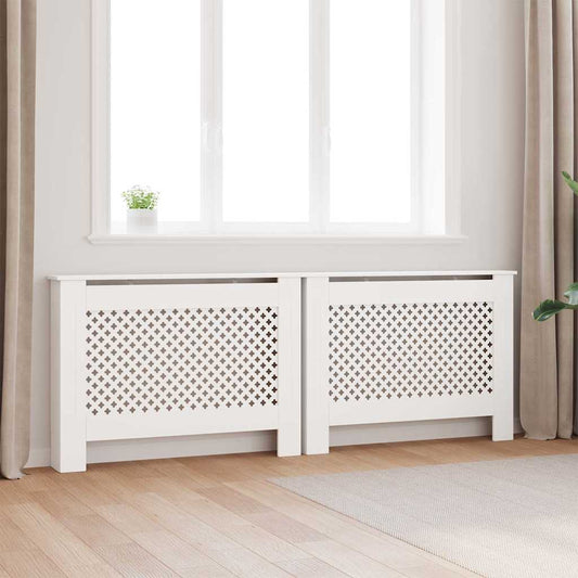 Radiator Covers White 112x19x81.5 cm MDF 2 pcs 112 cm