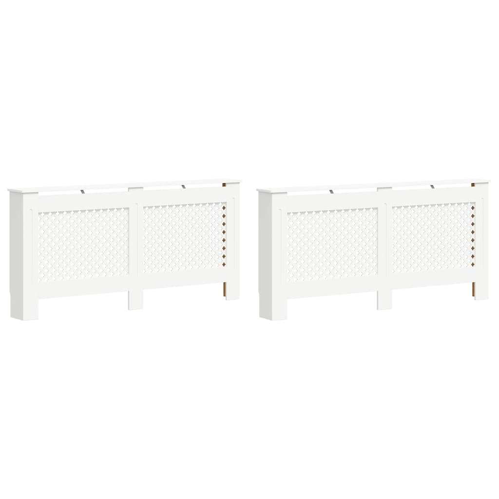 vidaXL Radiator Covers 2 pcs White 172x19x81.5 cm MDF 2