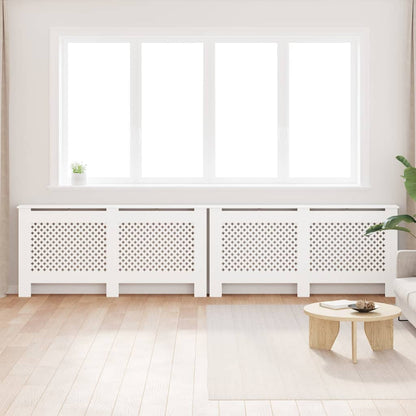 vidaXL Radiator Covers 2 pcs White 172x19x81.5 cm MDF 3