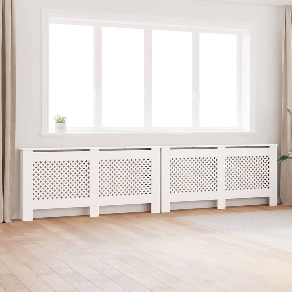 vidaXL Radiator Covers 2 pcs White 172x19x81.5 cm MDF 1