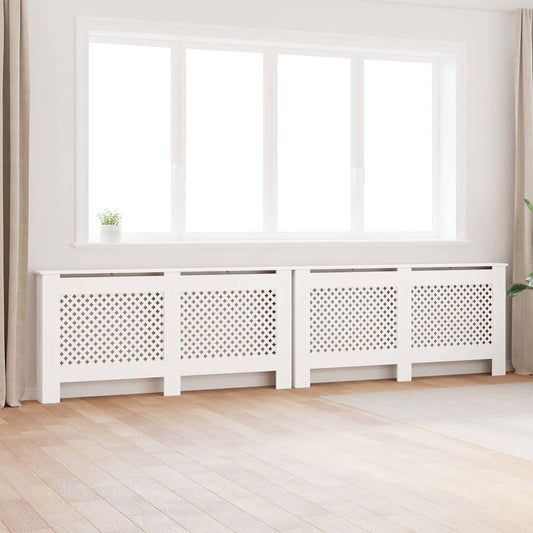 vidaXL Radiator Covers 2 pcs White 172x19x81.5 cm MDF 1