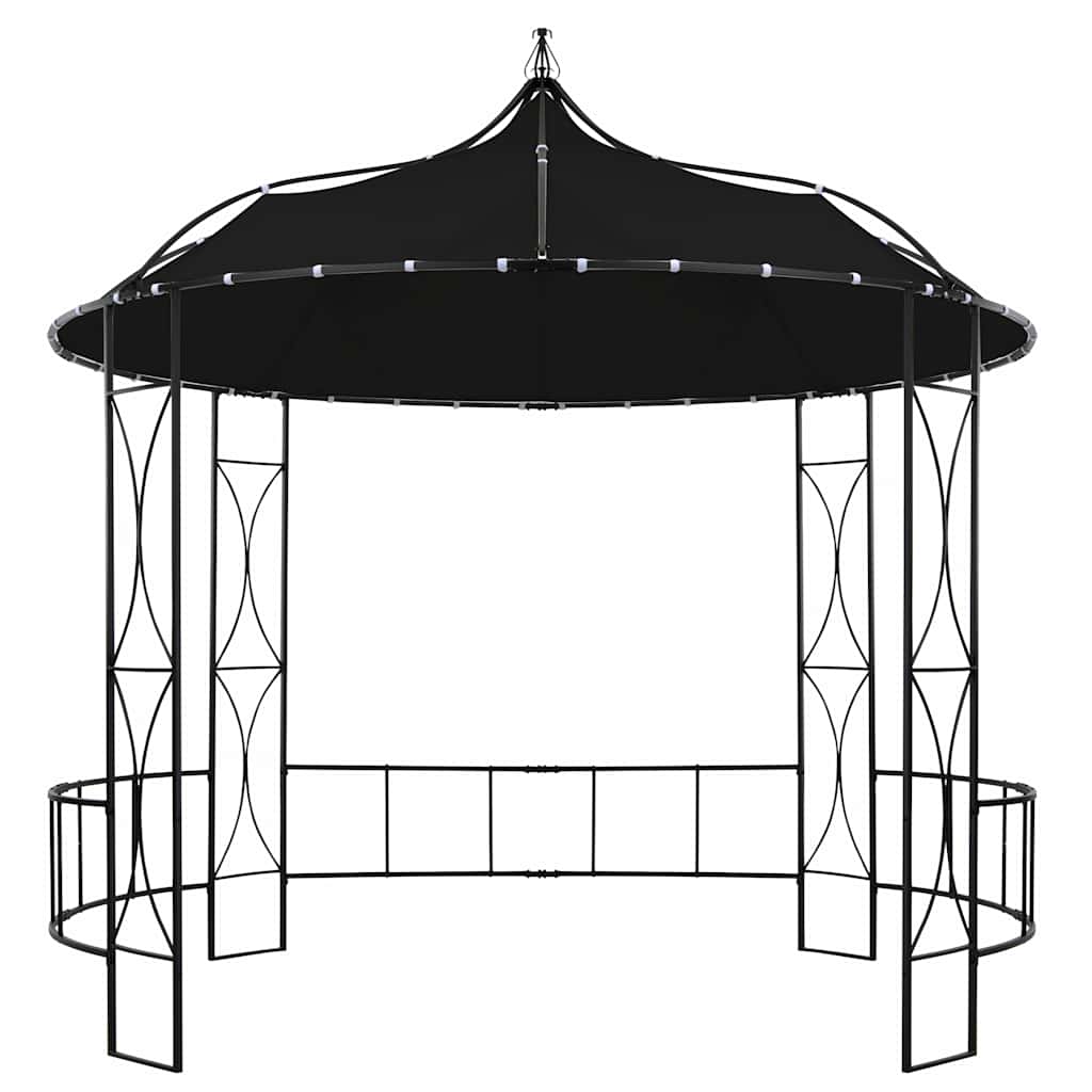 vidaXL Gazebo | Anthracite and Black | Powder-coated iron, Polyester | Large 2