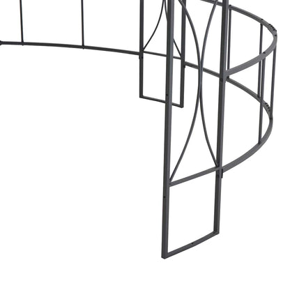 vidaXL Gazebo | Anthracite and Black | Powder-coated iron, Polyester | Large 5