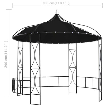 vidaXL Gazebo | Anthracite and Black | Powder-coated iron, Polyester | Large 6