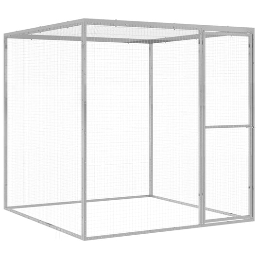 vidaXL Cat Cage 1.5x1.5x1.5 m Galvanised Steel 1