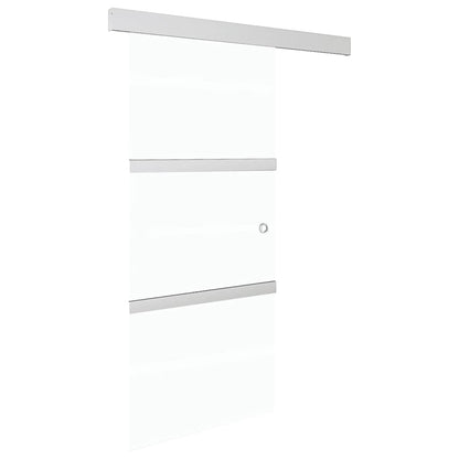 vidaXL Sliding Door ESG Glass and Aluminium 90x212 cm Silver 2