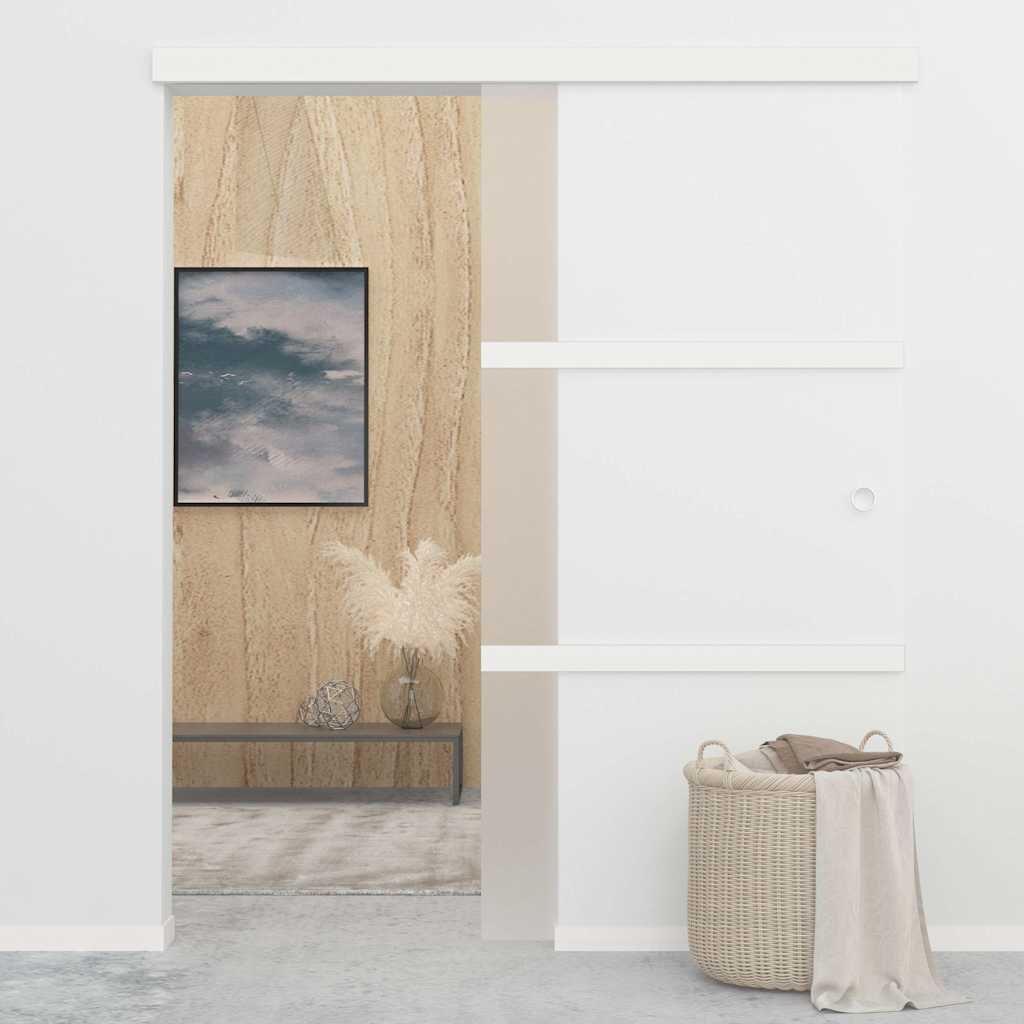 Sliding Door with Soft Stops ESG Glass and Aluminium 90 cm 205 cm With soft stop