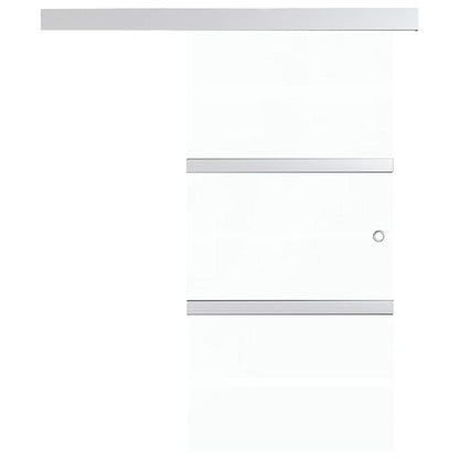 vidaXL Sliding Door ESG Glass and Aluminium 76x212 cm Silver 4
