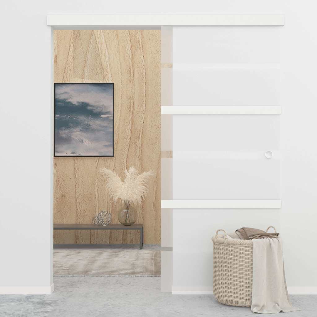 288062 vidaXL Sliding Door with Soft Stops ESG Glass and Aluminium 90x205 cm 3