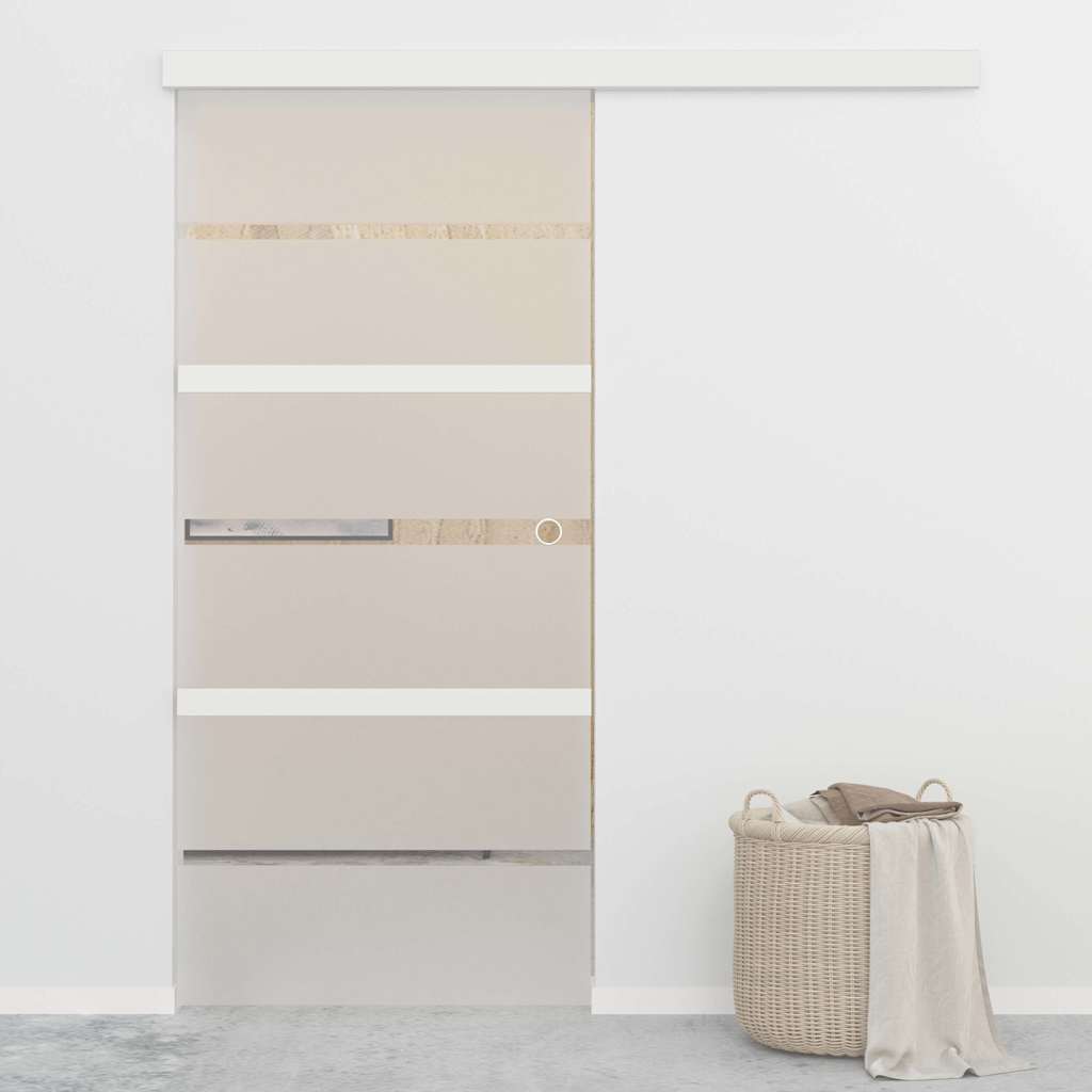 288062 vidaXL Sliding Door with Soft Stops ESG Glass and Aluminium 90x205 cm 1