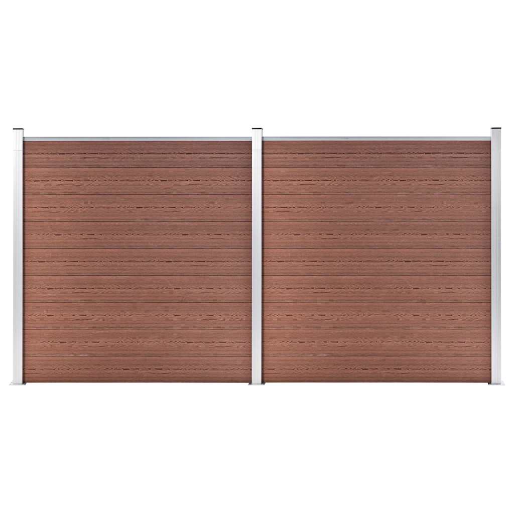 vidaXL WPC Fence Set 273x186 cm Brown
