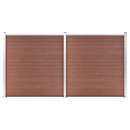 vidaXL WPC Fence Set 273x186 cm Brown