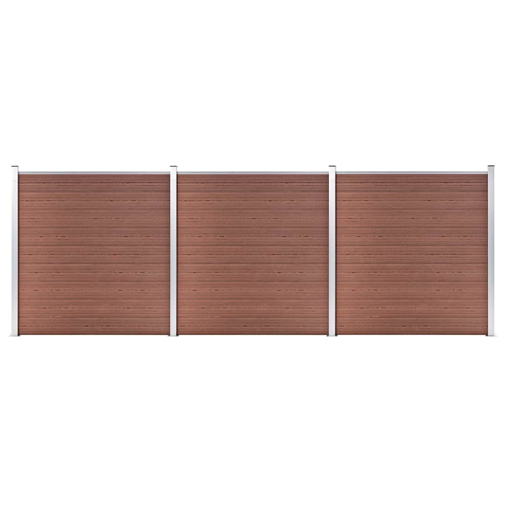 vidaXL WPC Fence Set 273x186 cm Brown