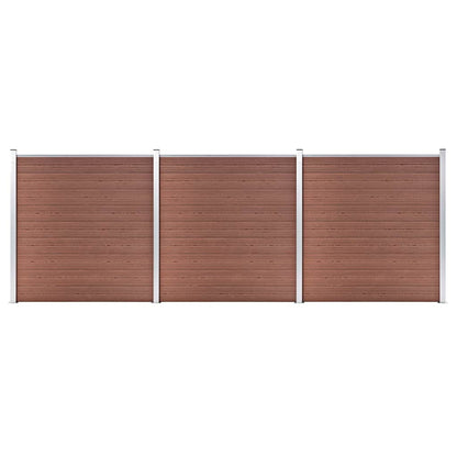 vidaXL WPC Fence Set 273x186 cm Brown