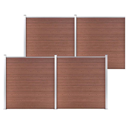 vidaXL WPC Fence Set 273x186 cm Brown
