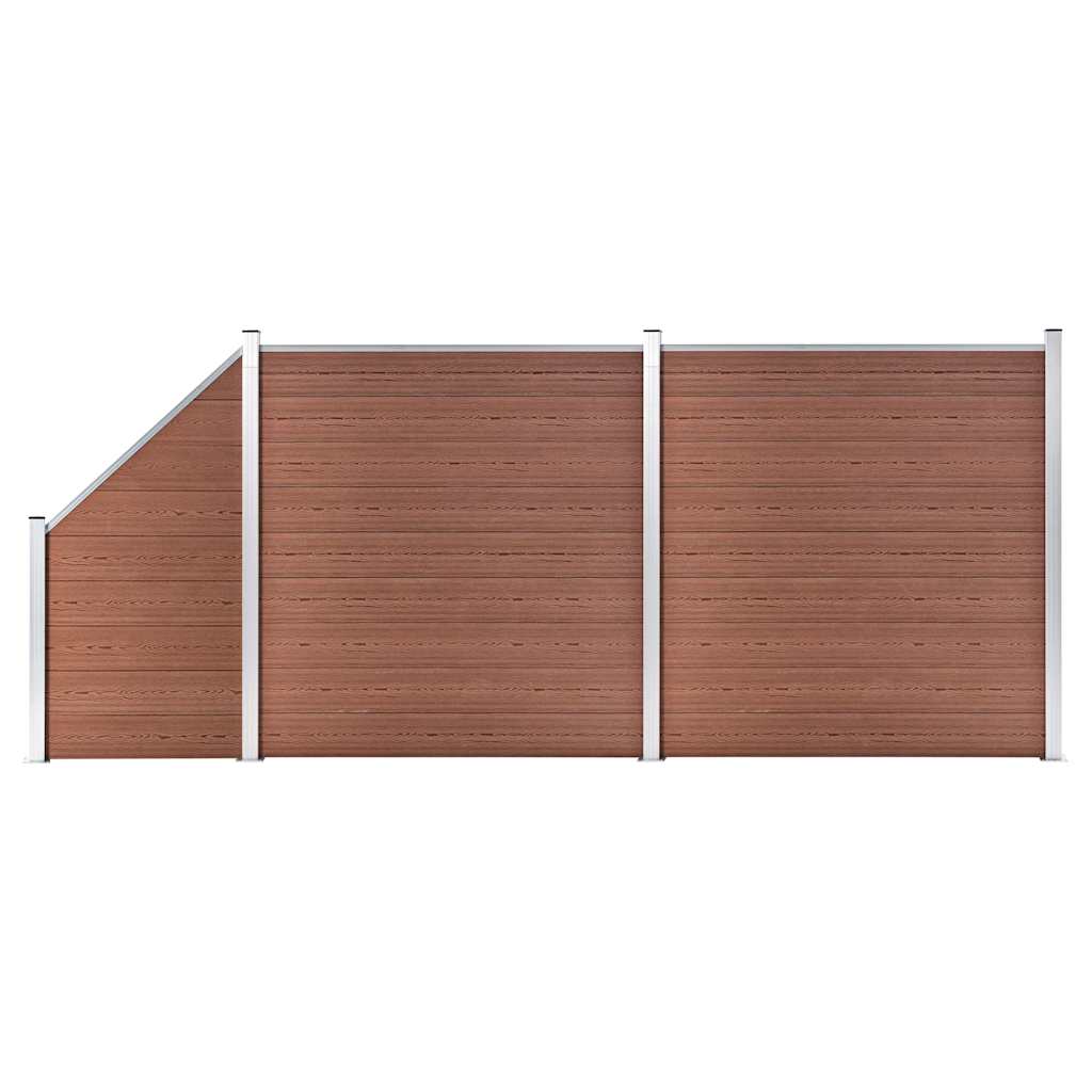 vidaXL WPC Fence Set 273x186 cm Brown
