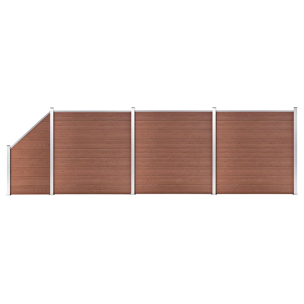 vidaXL WPC Fence Set 273x186 cm Brown
