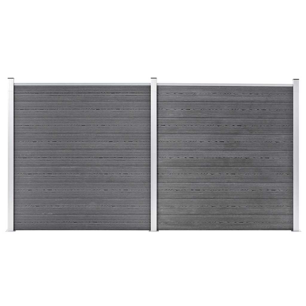 vidaXL WPC Fence Set 273x186 cm Grey