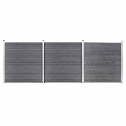 vidaXL WPC Fence Set 273x186 cm Grey