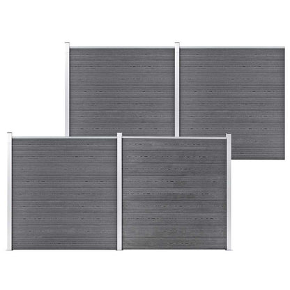 vidaXL WPC Fence Set 273x186 cm Grey