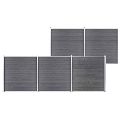 vidaXL WPC Fence Set 273x186 cm Grey