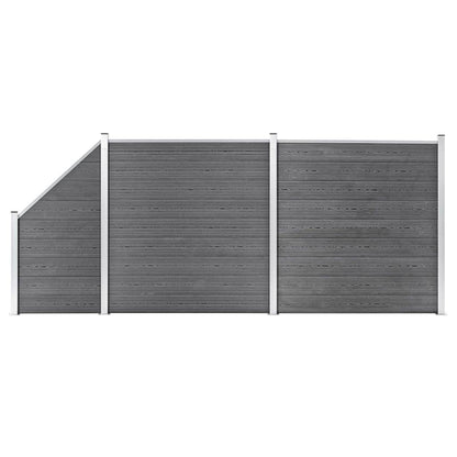 vidaXL WPC Fence Set 273x186 cm Grey