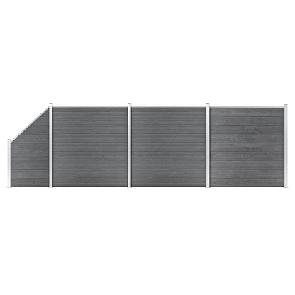 vidaXL WPC Fence Set 273x186 cm Grey