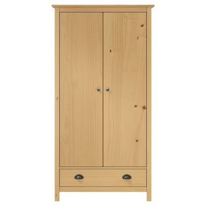 288947 vidaXL 2-Door Wardrobe "Hill" 89x50x170 cm Solid Pine Wood 2