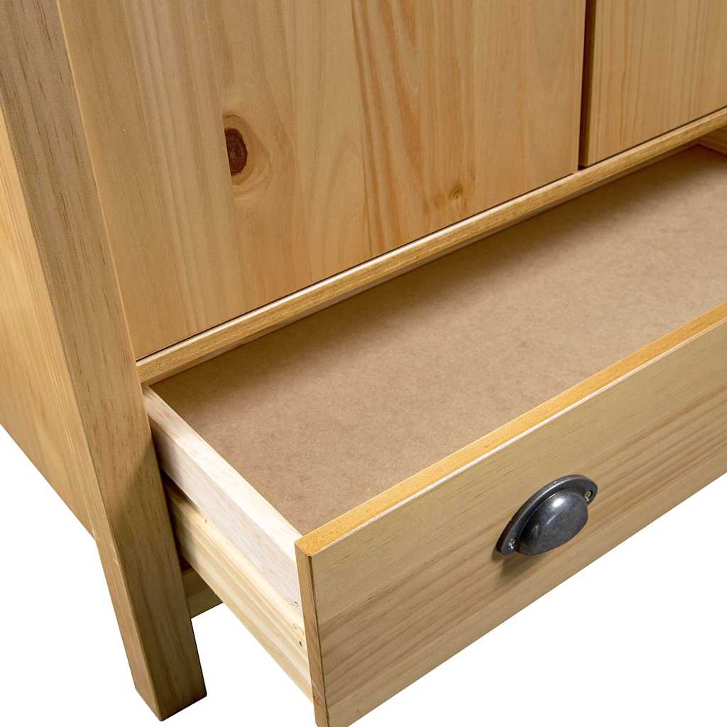 288947 vidaXL 2-Door Wardrobe "Hill" 89x50x170 cm Solid Pine Wood 5
