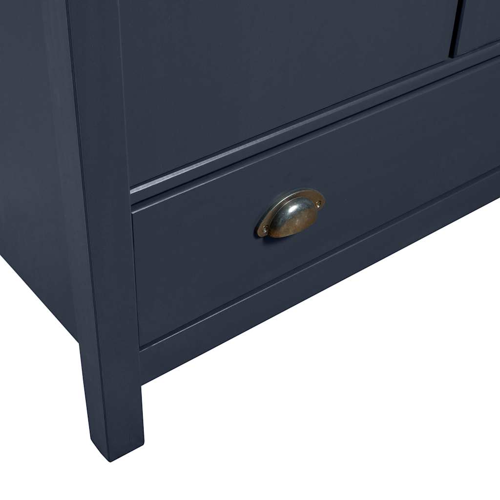 288949 vidaXL 2-Door Wardrobe "Hill" Grey 89x50x170 cm Solid Pine Wood 4