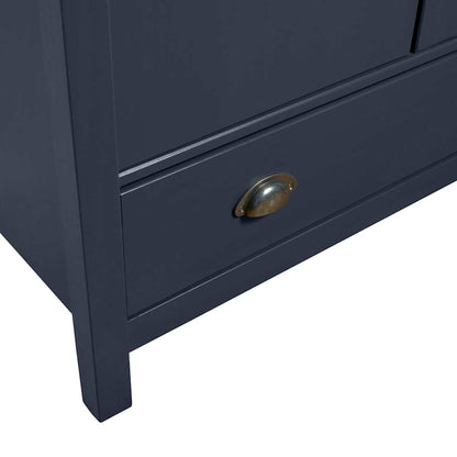 288949 vidaXL 2-Door Wardrobe "Hill" Grey 89x50x170 cm Solid Pine Wood 4
