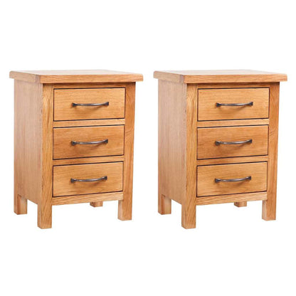 vidaXL Nightstands 2 pcs 40x30x54 cm Solid Oak Wood 1