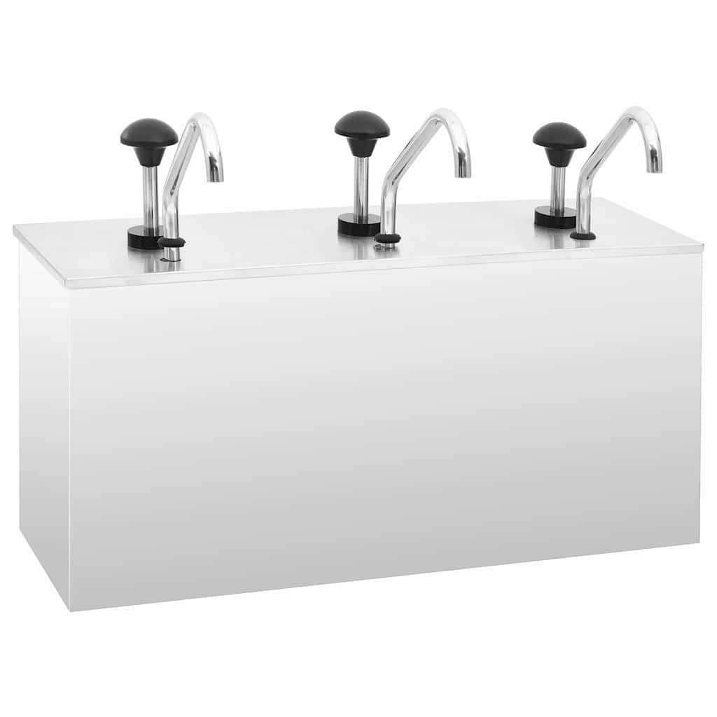 vidaXL Sauce Dispenser Stainless Steel 3 x 3.5 L 1
