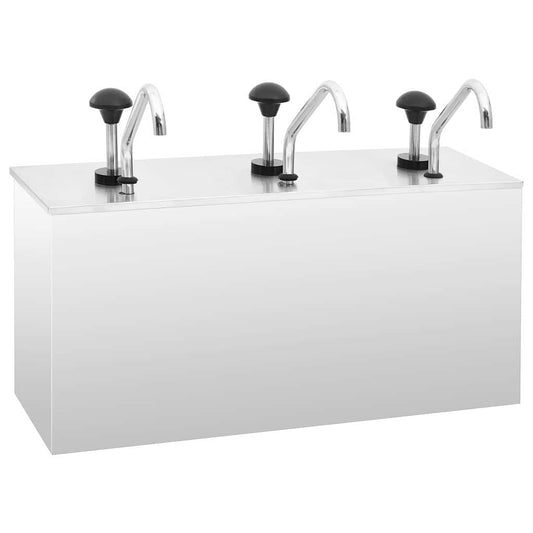 vidaXL Sauce Dispenser Stainless Steel 3 x 3.5 L 1