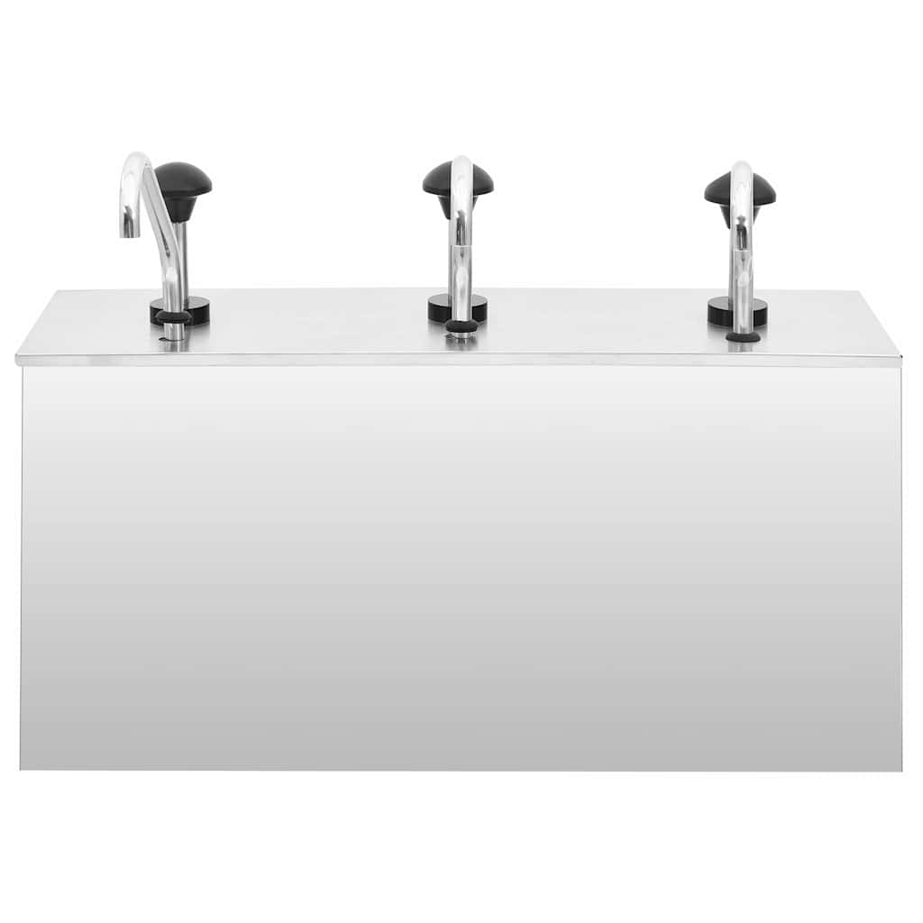 vidaXL Sauce Dispenser Stainless Steel 3 x 3.5 L 2