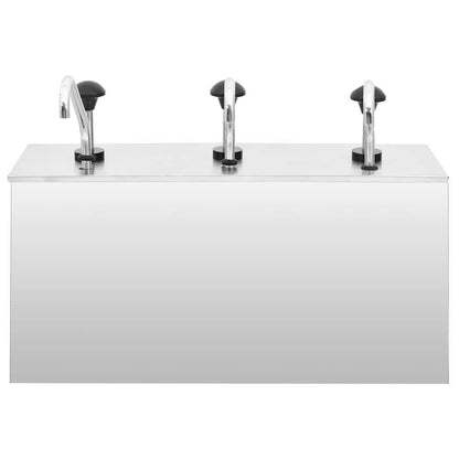 vidaXL Sauce Dispenser Stainless Steel 3 x 3.5 L 2
