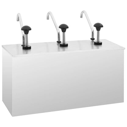 vidaXL Sauce Dispenser Stainless Steel 3 x 3.5 L 4