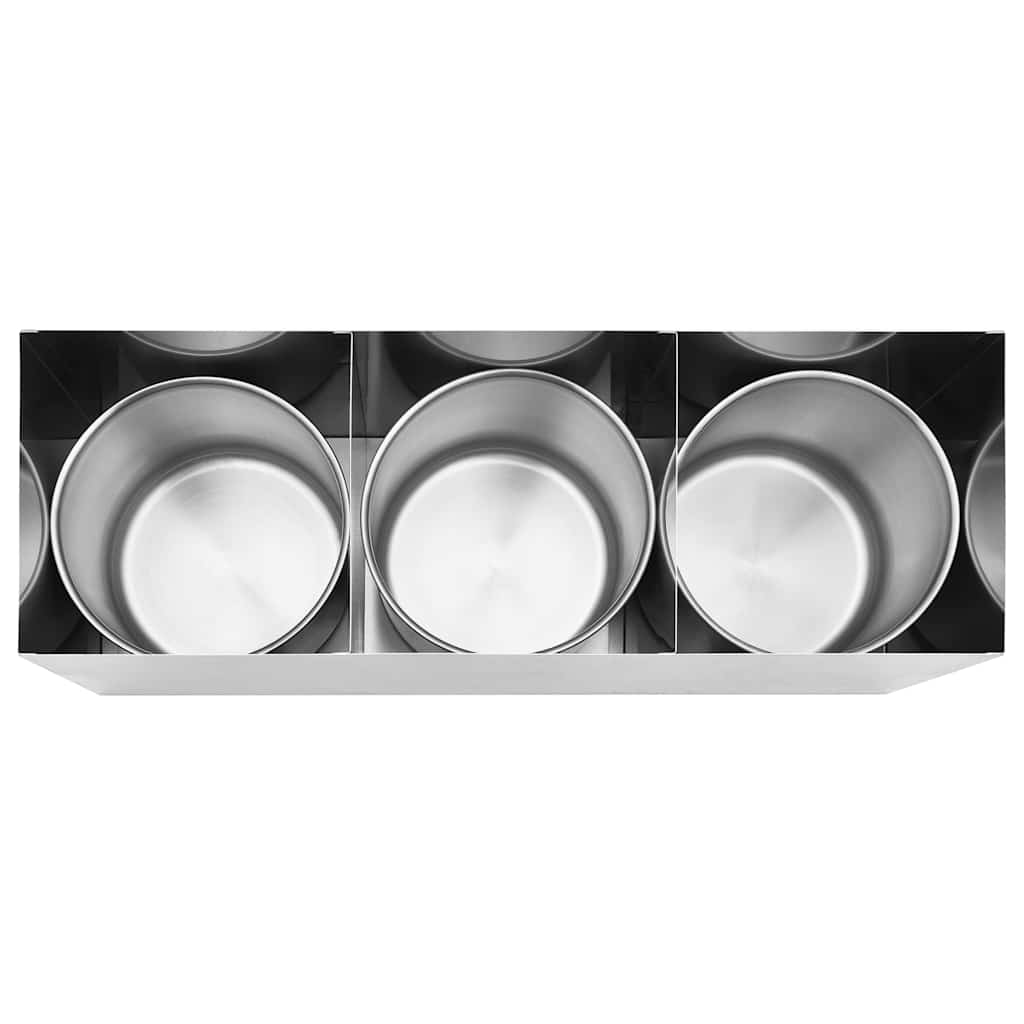 vidaXL Sauce Dispenser Stainless Steel 3 x 3.5 L 6
