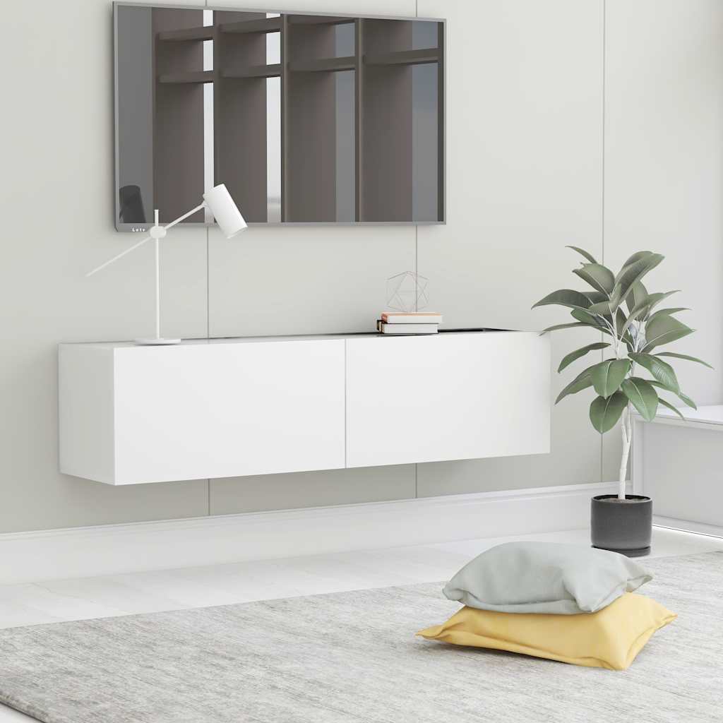 TV Cabinet 120x30x30 cm Engineered Wood White