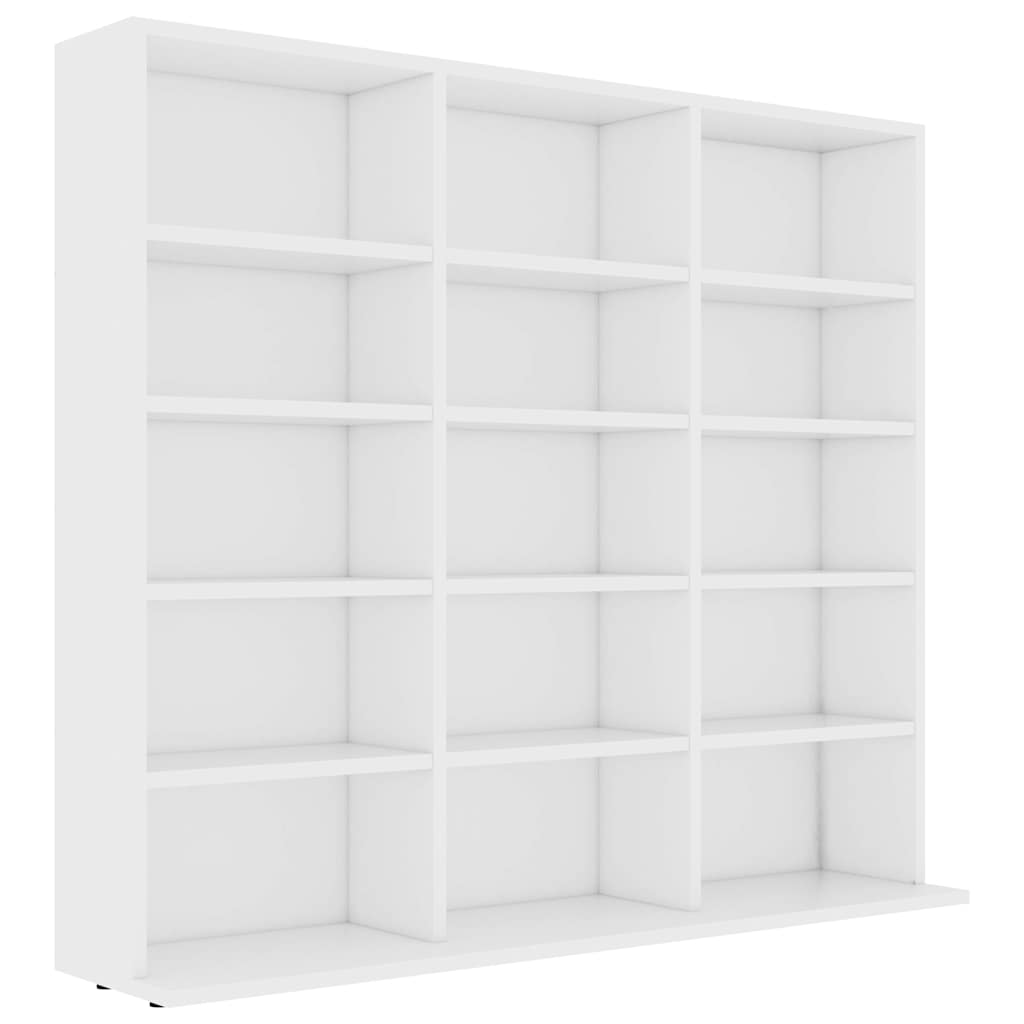 CD Cabinet 100x23x89.5 cm Engineered Wood White