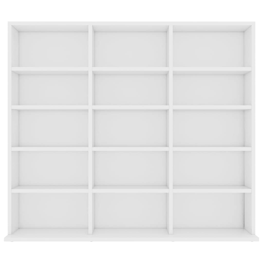 CD Cabinet 100x23x89.5 cm Engineered Wood White