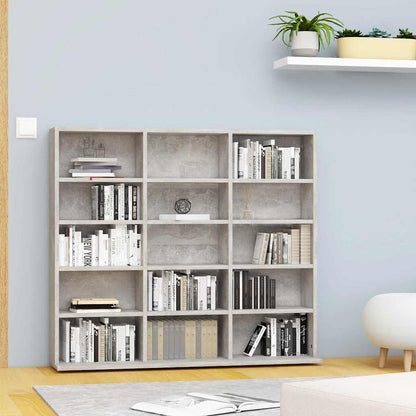 CD Cabinet 100x23x89.5 cm Engineered Wood Concrete grey