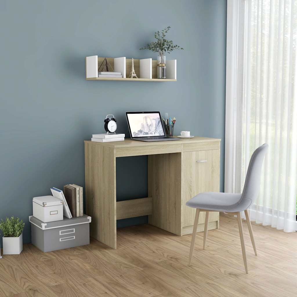 Desk 100x50x76 cm Engineered Wood Sonoma oak