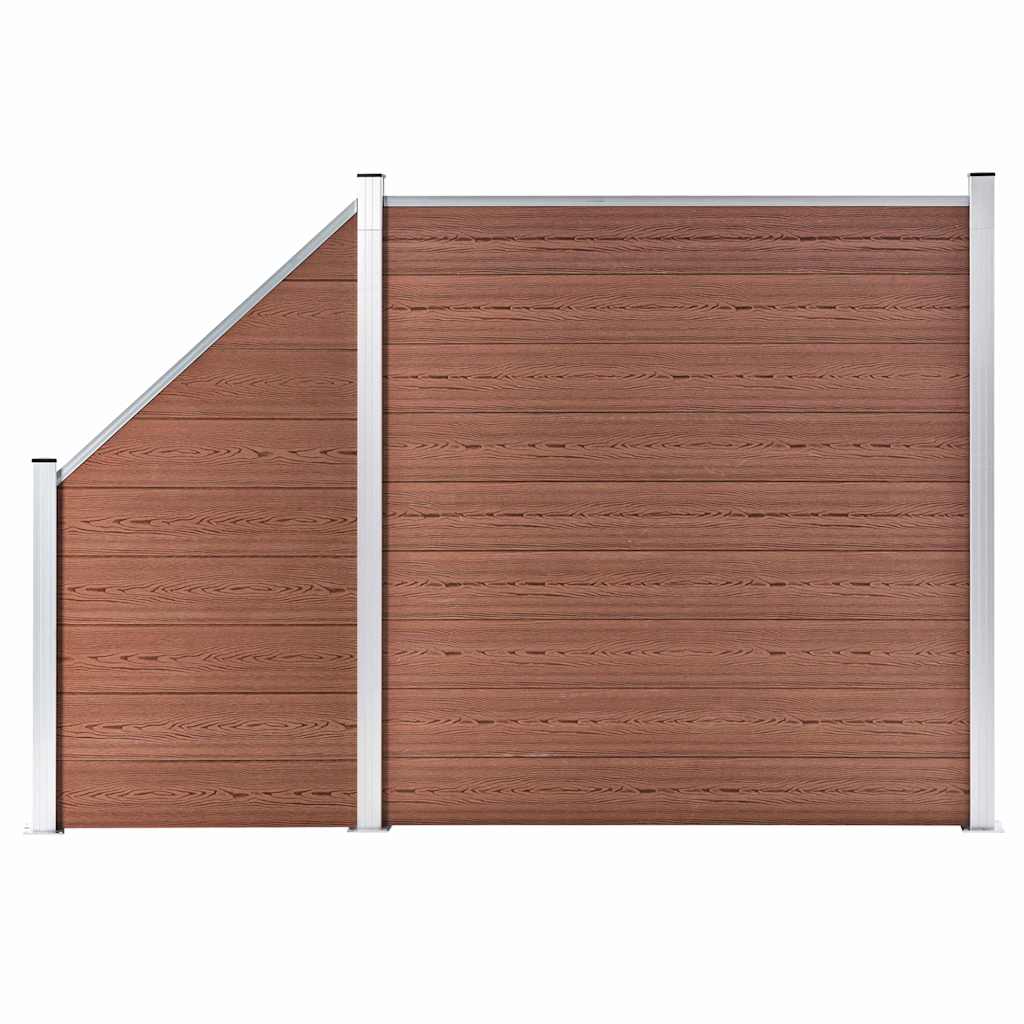 vidaXL WPC Fence Set 273x186 cm Brown